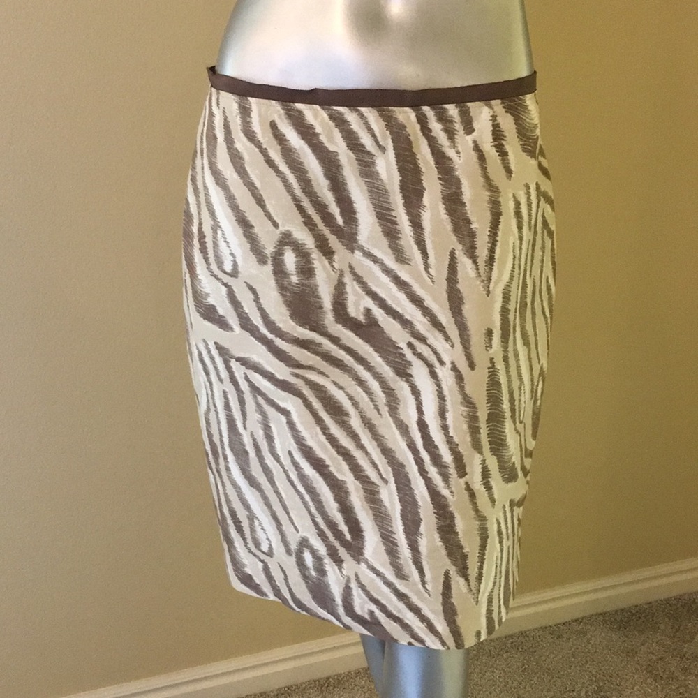 LOFT | Neutral Zebra Print Pencil…